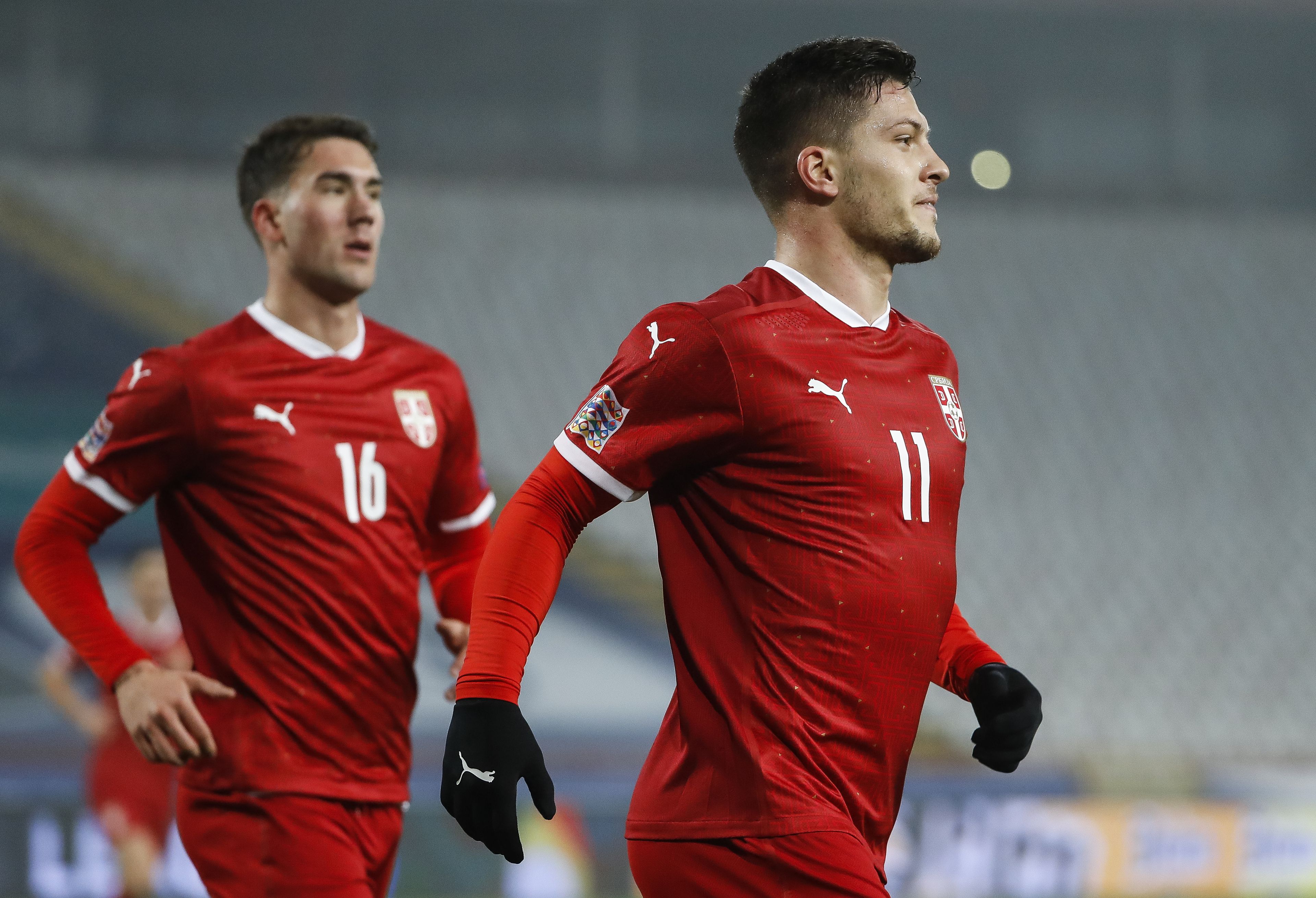 Dusan Vlahovics és Luka Jovics (elől) góljaiban bízhatnak a szerbek /Fotó: Getty Images