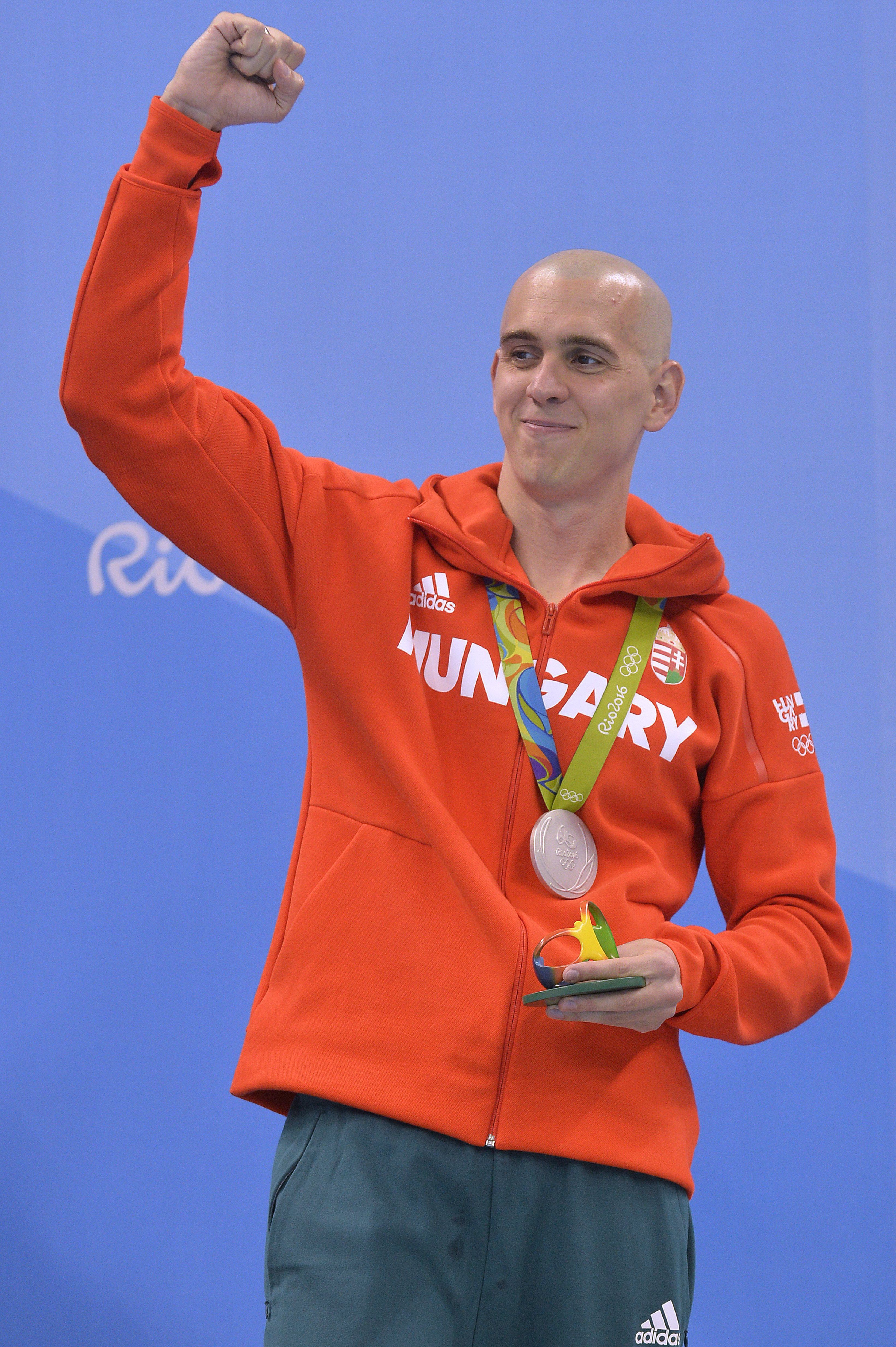 Cseh László a 2004-es, a 2008-as, a 2012-es és a 2016-os olimpián is érmet szerzett, összesen négy ezüstöt és két bronzot/ Fotó: MTI MOB, Szalmás Péter