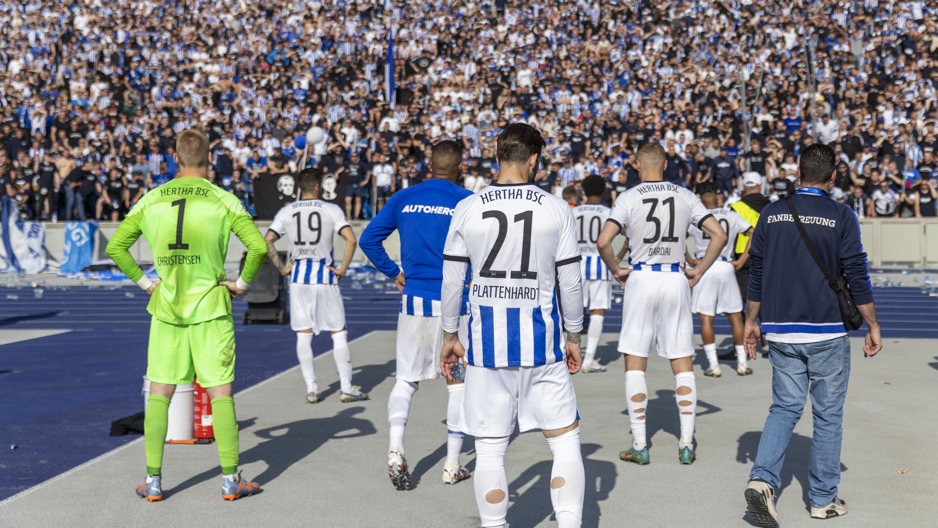 A Hertha szurkolói a kiesés után is a csapat mögött állnak