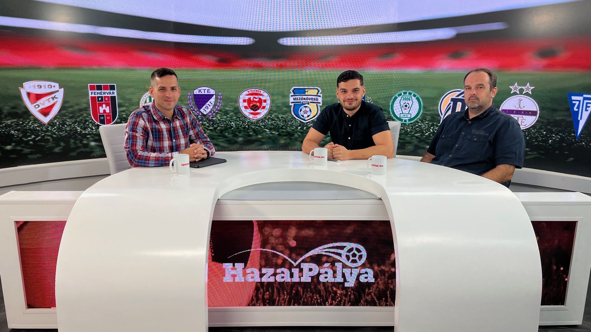A Sportal Tv stúdiójában: Cselleng Ádám, Cseh Benjámin és Tősér Norbert