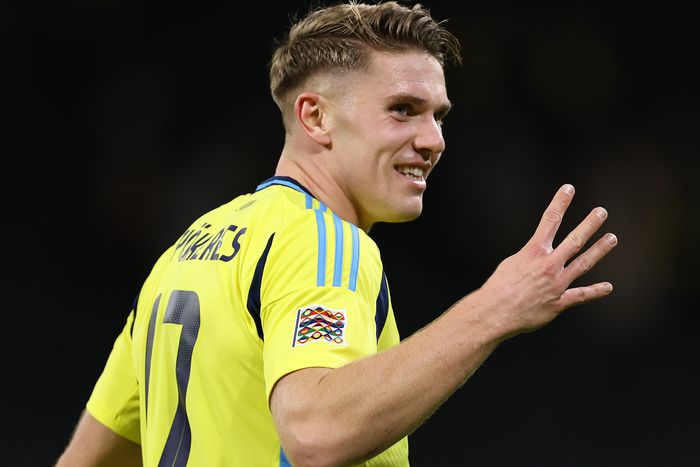 Viktor Gyökeres a világ tetején (Fotó: Getty Images)