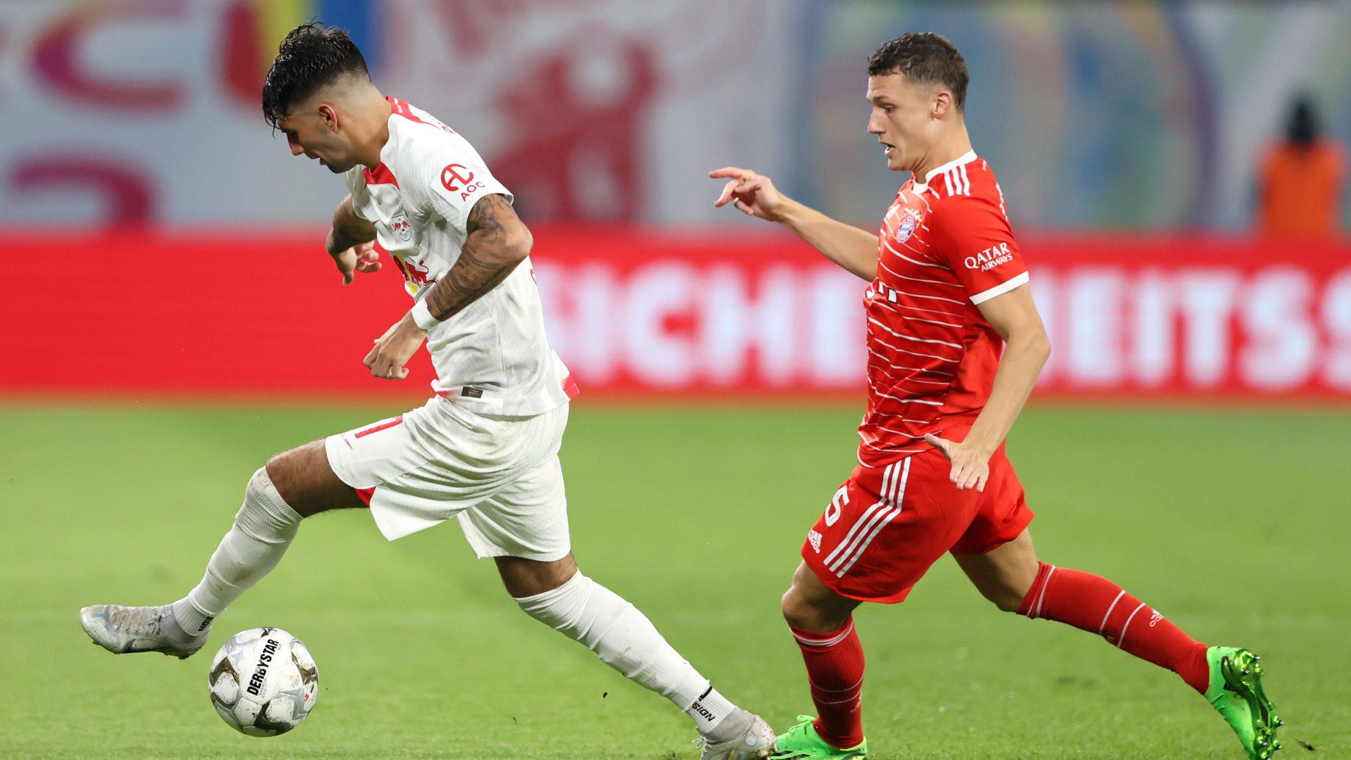 Szoboszlai Dominik a kezdőcsapatban kapott helyett a Lipcsében a Bayern München elleni péntek esti rangadón.