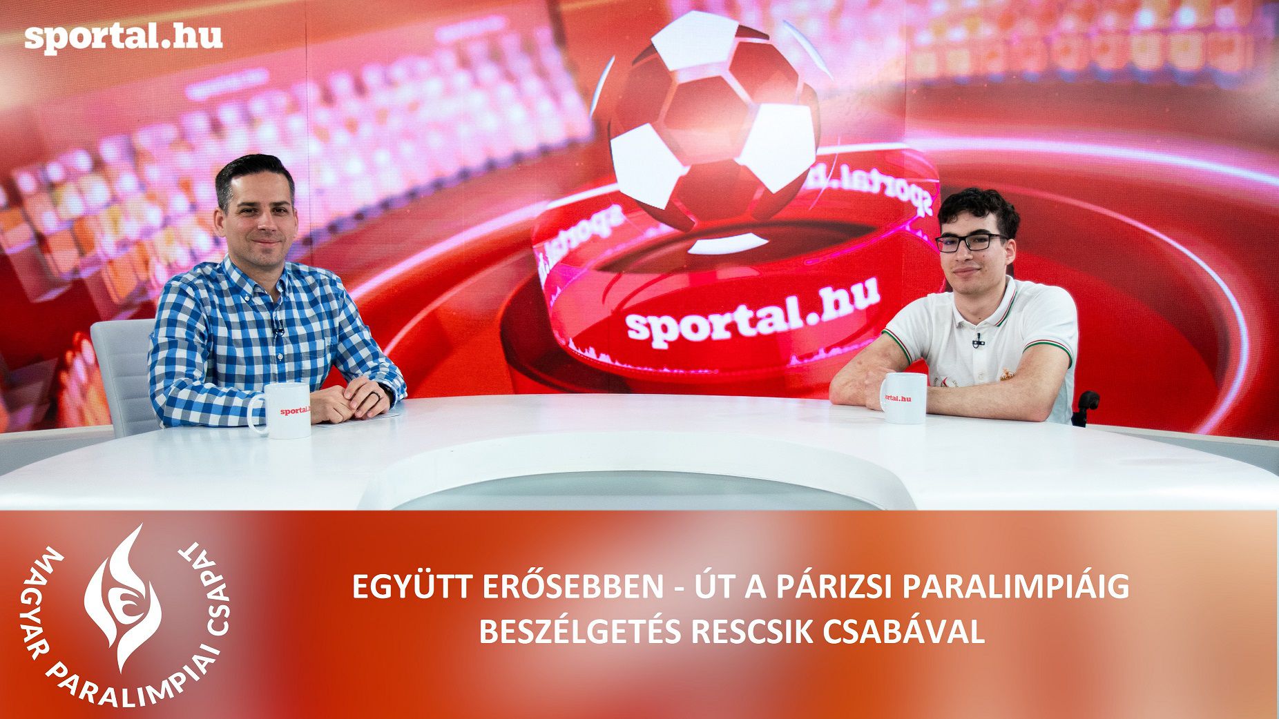 A Sportál Tv stúdiójában Rescsik Csaba, Eb-bronzérmes parasportlövő