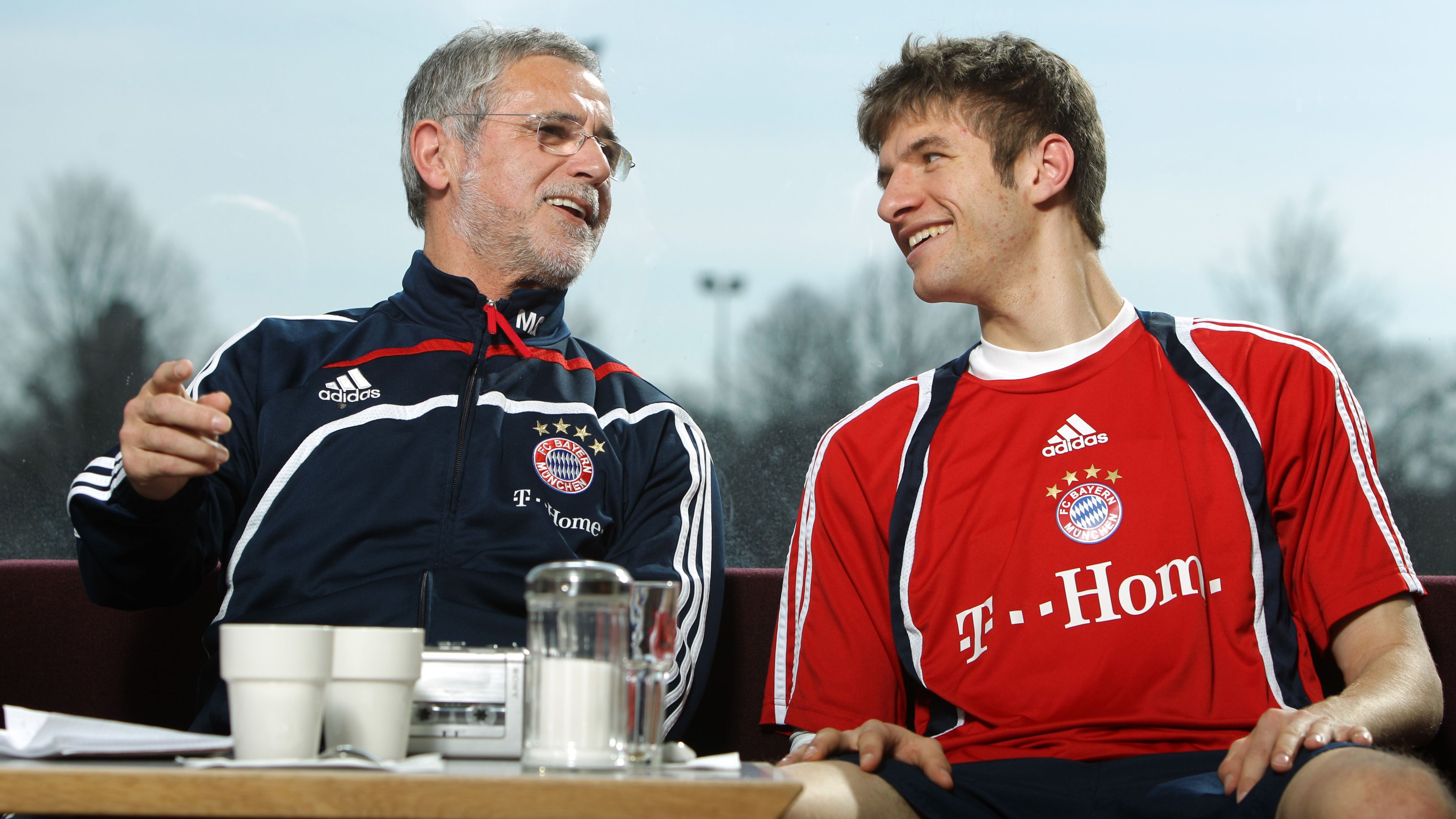 Tizenöt éves emlék. Két zseniális csatár, két bajor klublegenda, két Müller: Gerd és Thomas (Fotó: Getty Images)