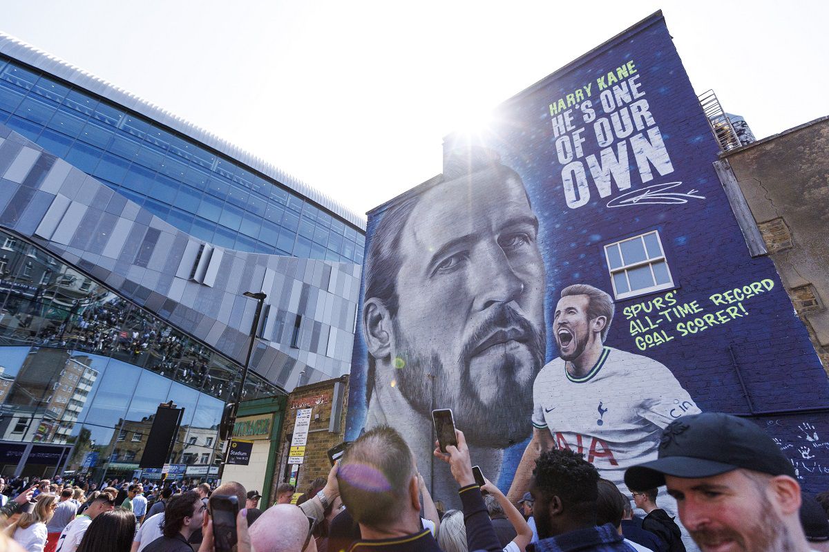 Harry Kane-ről hatalmas falfestményt készítettek (Fotó: Getty Images)