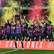 A stadionban is megünneplte bajnoki címét a Barcelona – videókkal