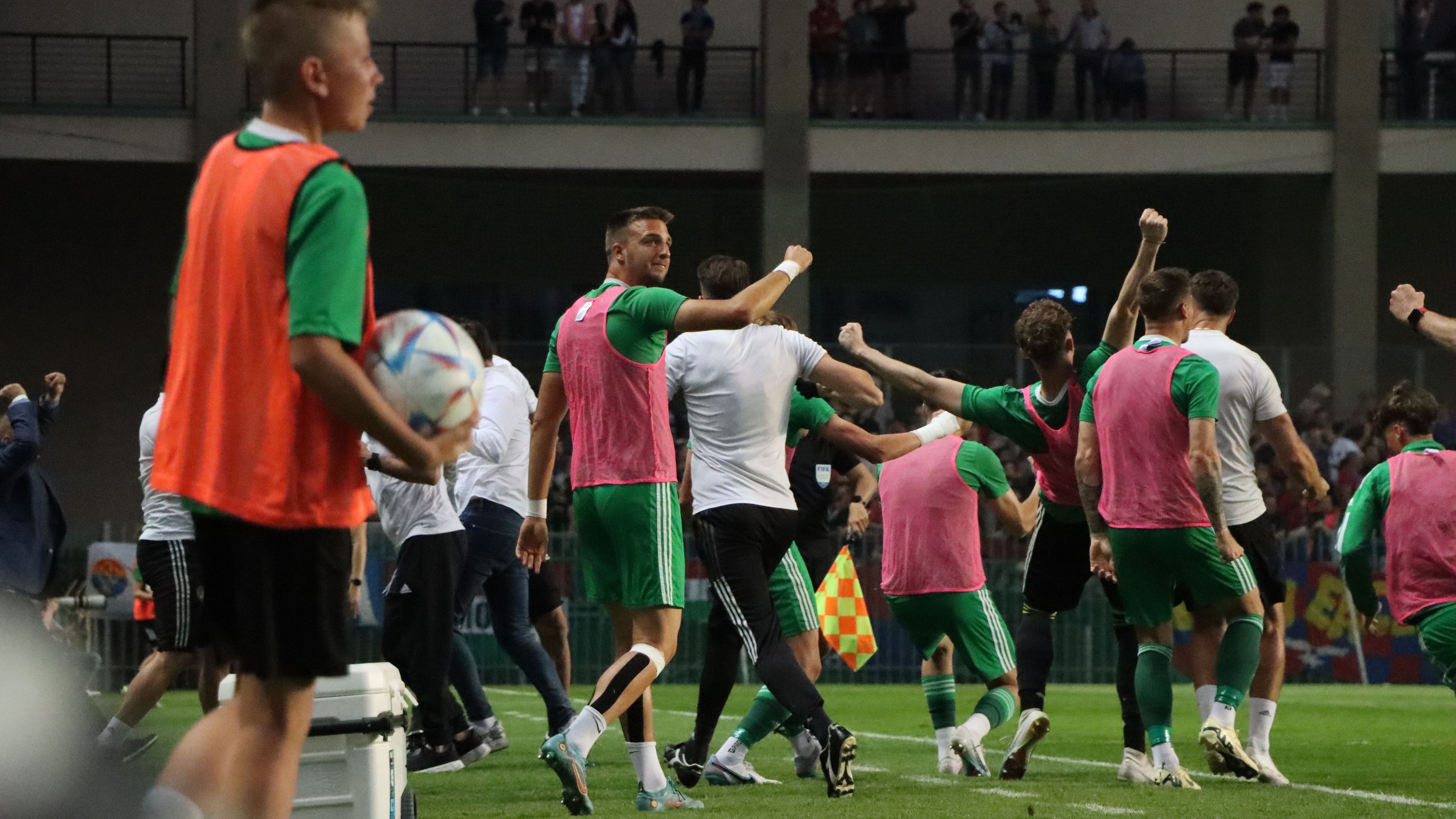 A három gól mellett a győzelemnek is örülhettek a győriek. (Fotók: Kolozsvári Barnabás)