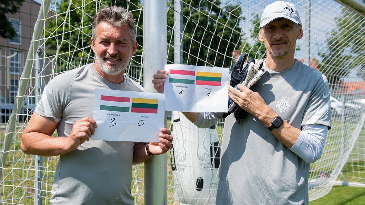 Balogh Tamás (balra) szerint simán nyer a magyar válogatott, Gintaras Stauce bízik a litvánok pontszerzésében (Fotó: fradi.hu)