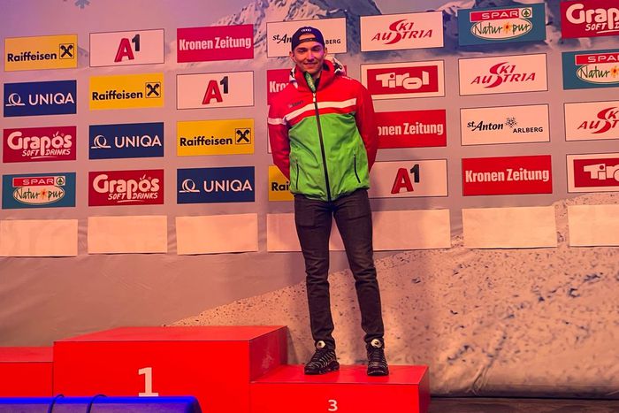 Bányai Attila bronzérmes szuperóriás-műlesiklásban az U18-asok között (Fotó: Hungarian Ski Association/Facebook)