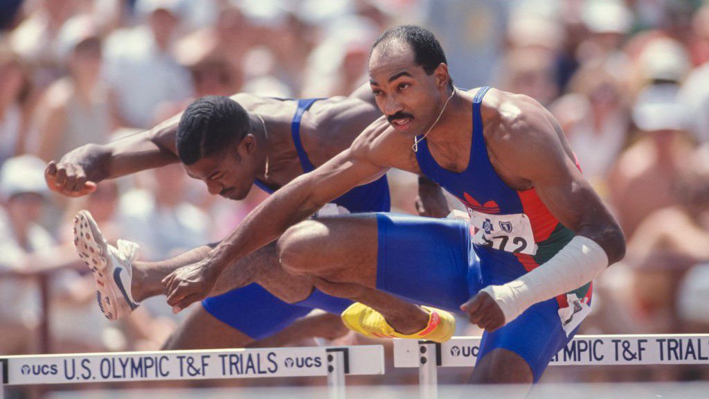 Foster az 1988-as olimpiai válogatón a könnyített gipsszel, ami reményt adott neki, de mégsem segítette (Fotó: GettyImages)