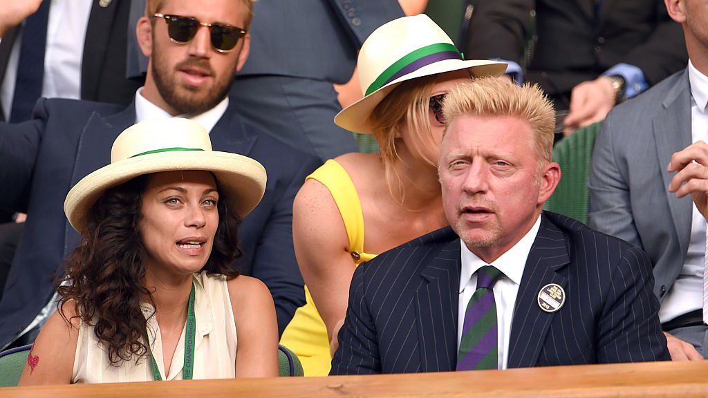 Nyolc évvel ezelőtt Wimbledonban. Akkor még minden rendben volt Becker és holland felesége között (Fotó: Getty Images)