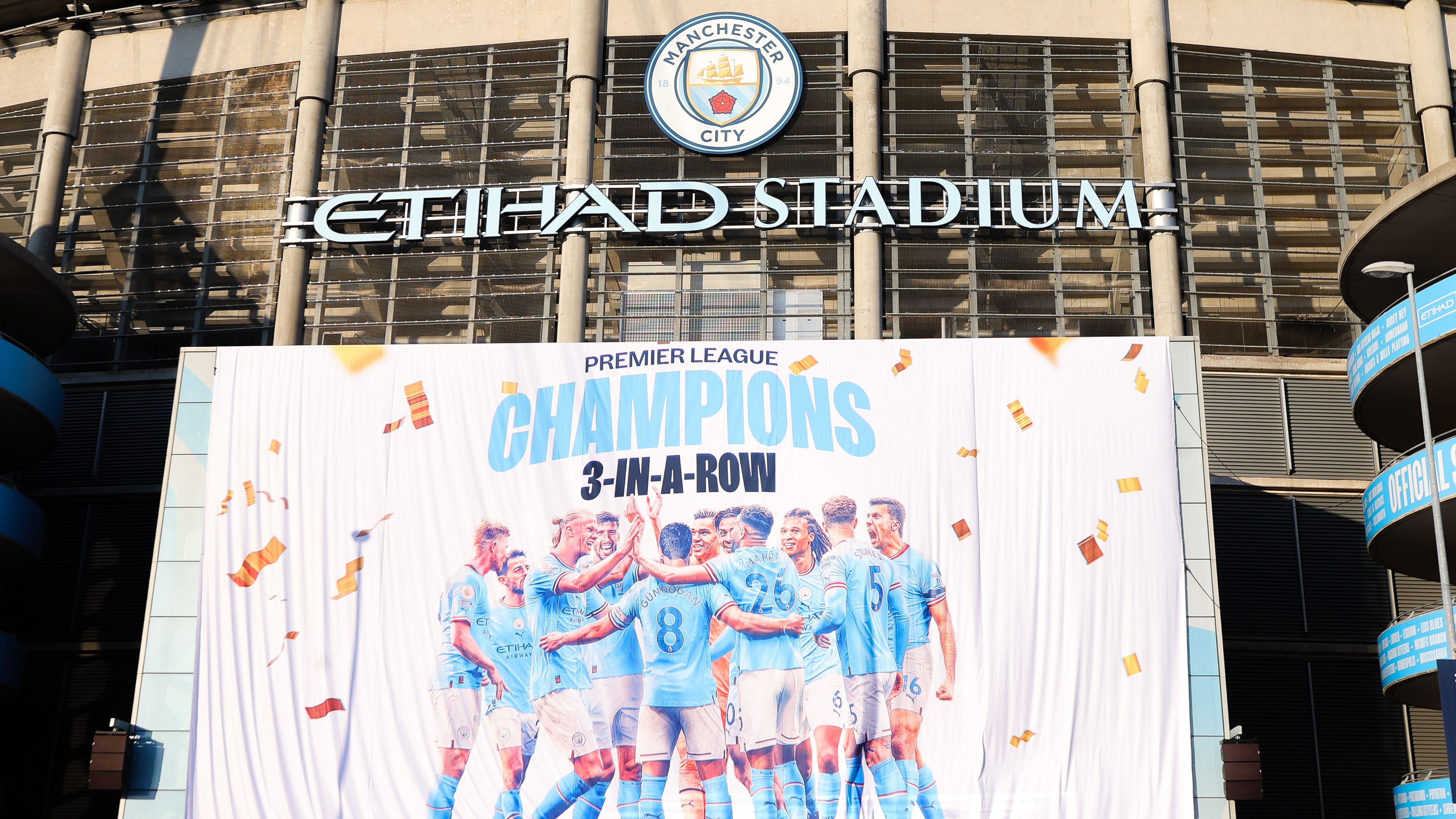 Sorozatban harmadik alkalommal lett a Manchester City a Premier League bajnoka (Fotó: Getty Images)
