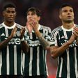 Hiába Casemiro (jobbra) duplája, a Manchester United kikapott a Bayern Münchentől