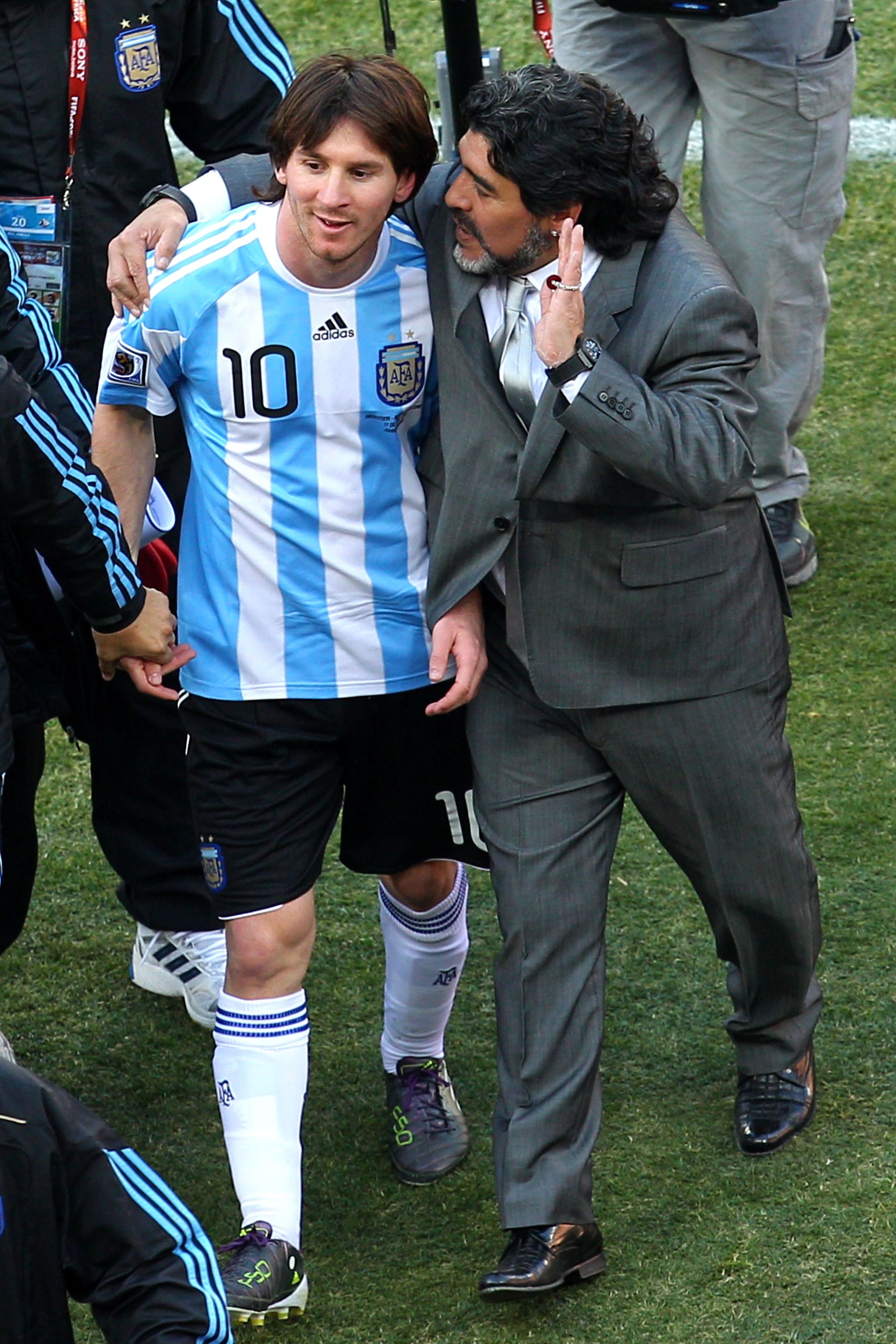 Argentína két legnagyobb csillaga a 2010-es világbajnokságon egyaránt leszerepelt. Fotó: Getty