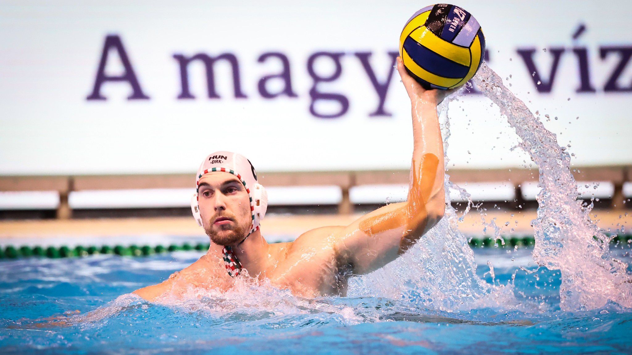 Burián Gergely négy góllal vette ki a részét a magyar válogatott 16–10-es győzelméből Fotó: Facebook/waterpolo.hu