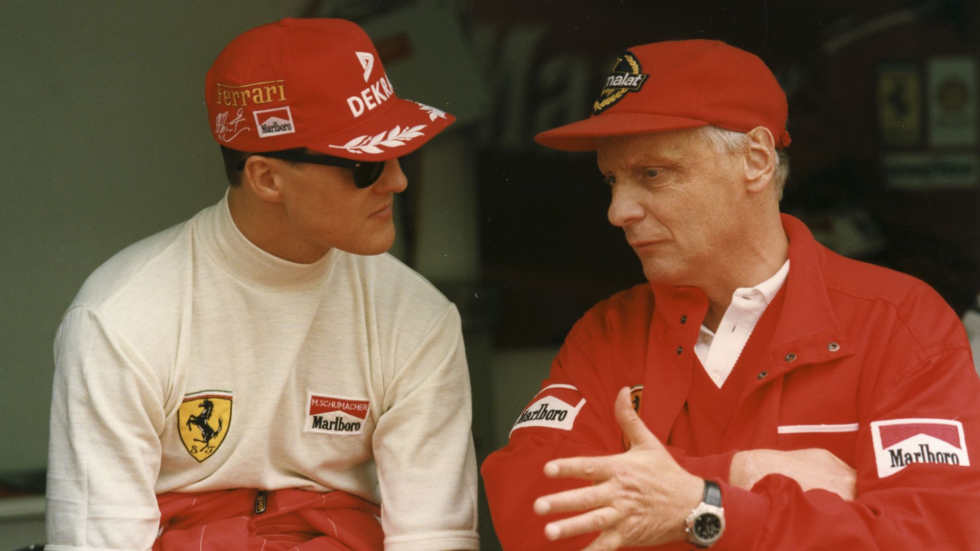 Michael Schumacher és Niki Lauda.