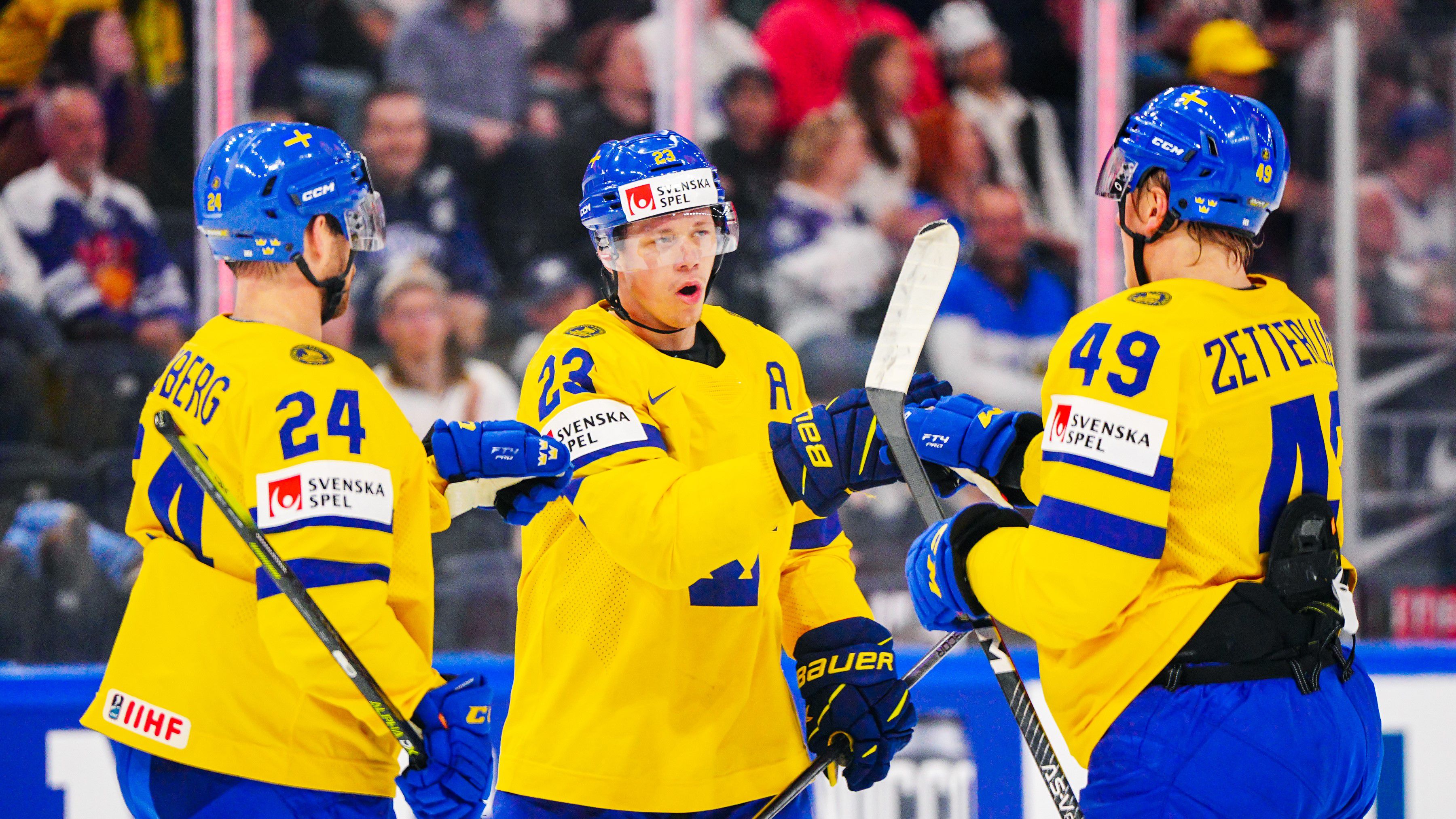 A svéd jégkorong-válogatott legyőzte a dán csapatot