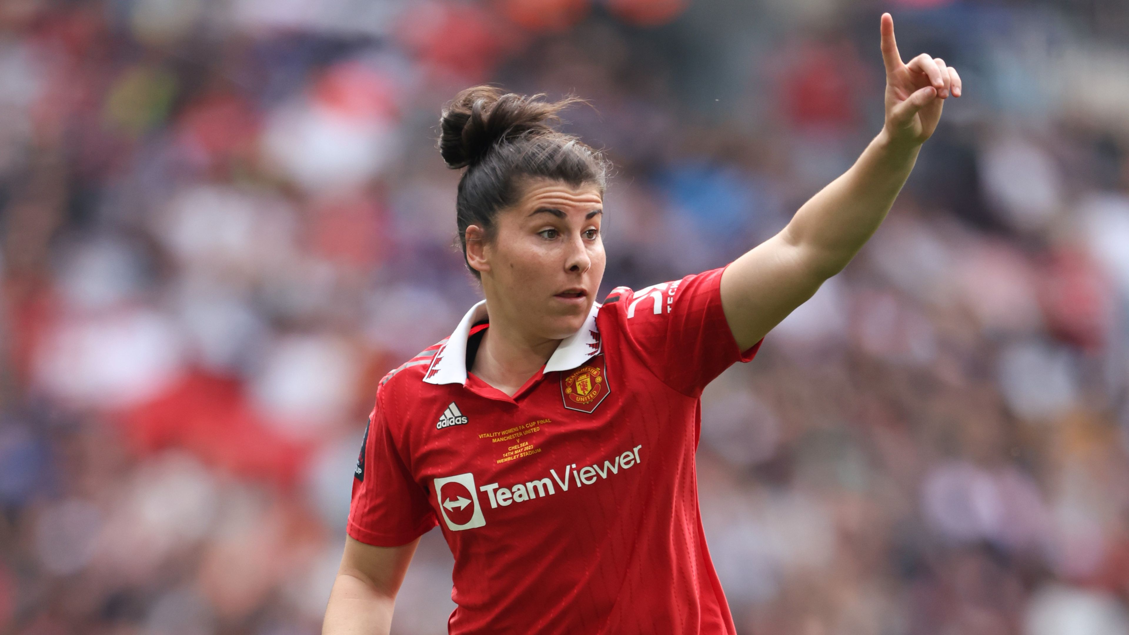 A Manchester United spanyol válogatott csatára, Lucía García (Fotó: Getty Images)