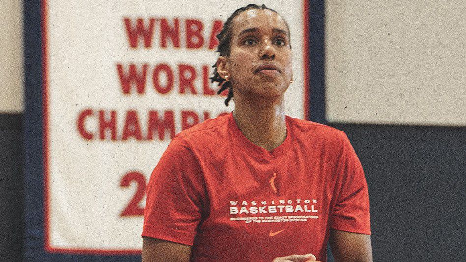 Goree Cyesha hat percet töltött a pályán és egy pontot szerzett (Fotó: Washington Mystics/Twitter)