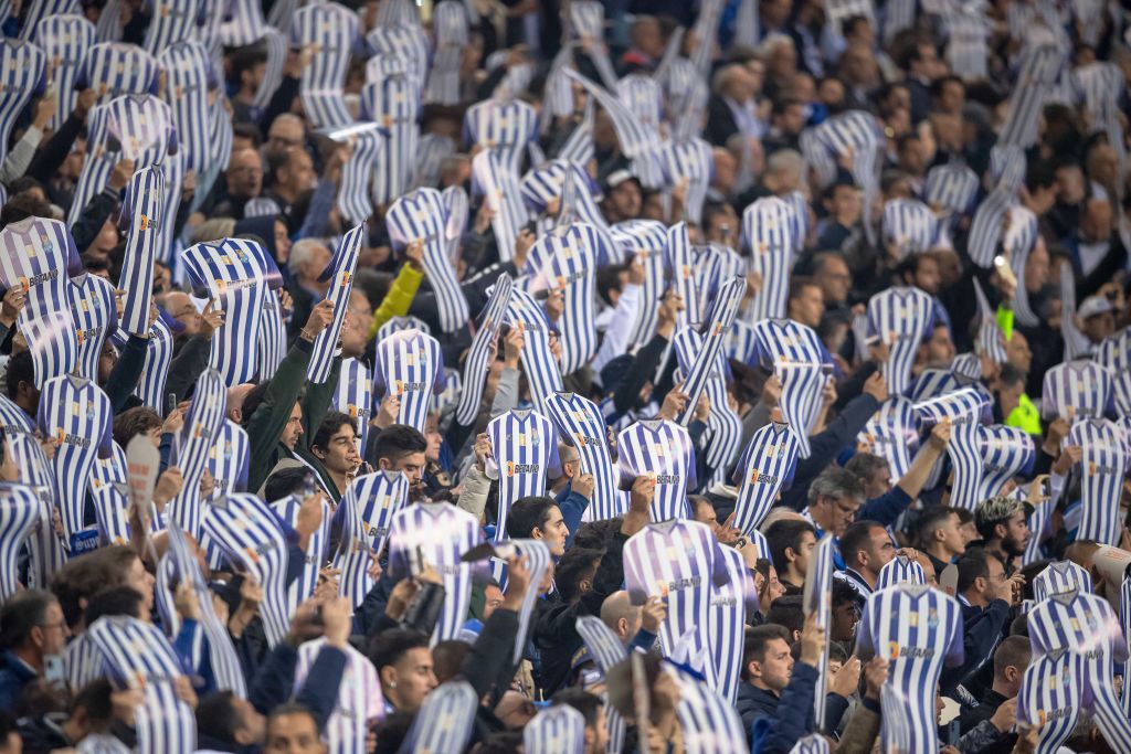 A Porto-szurkolók koreográfiája a Benfica elleni rangadón / Jessica Santana ATPImages/Getty Images