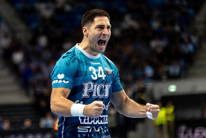 A félidei döntetlen után a Szeged szerezte meg a két pontot Zágrábban (Fotó: pickhandball.hu)