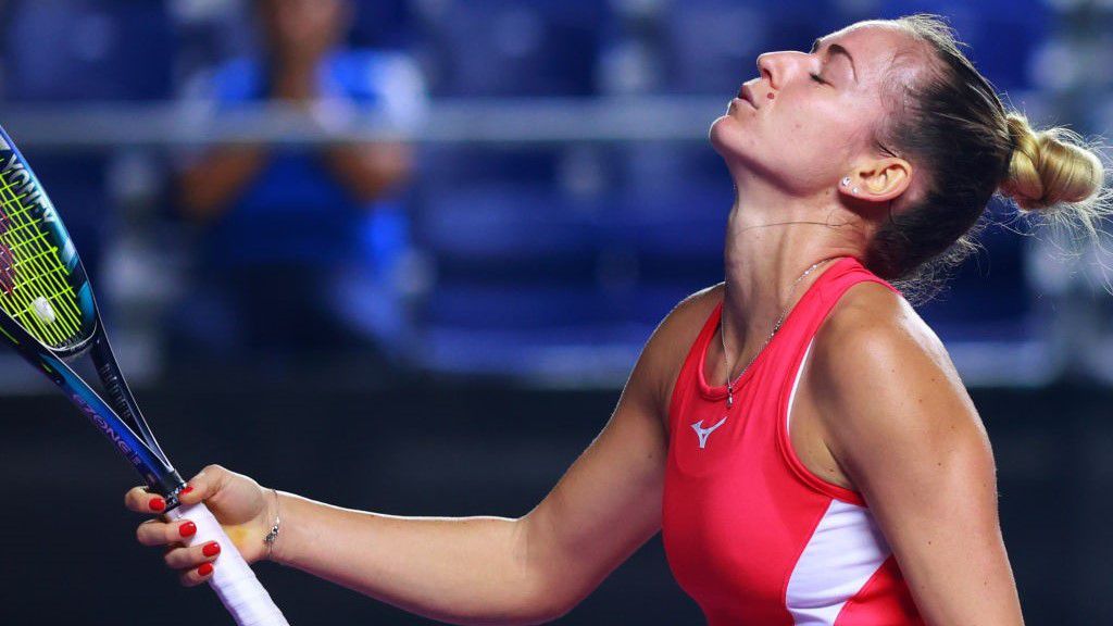 A magyar teniszező egyesben már az első fordulóban búcsúzott, párosban a legjobb nyolc közé jutott. (Fotó: Getty Images)
