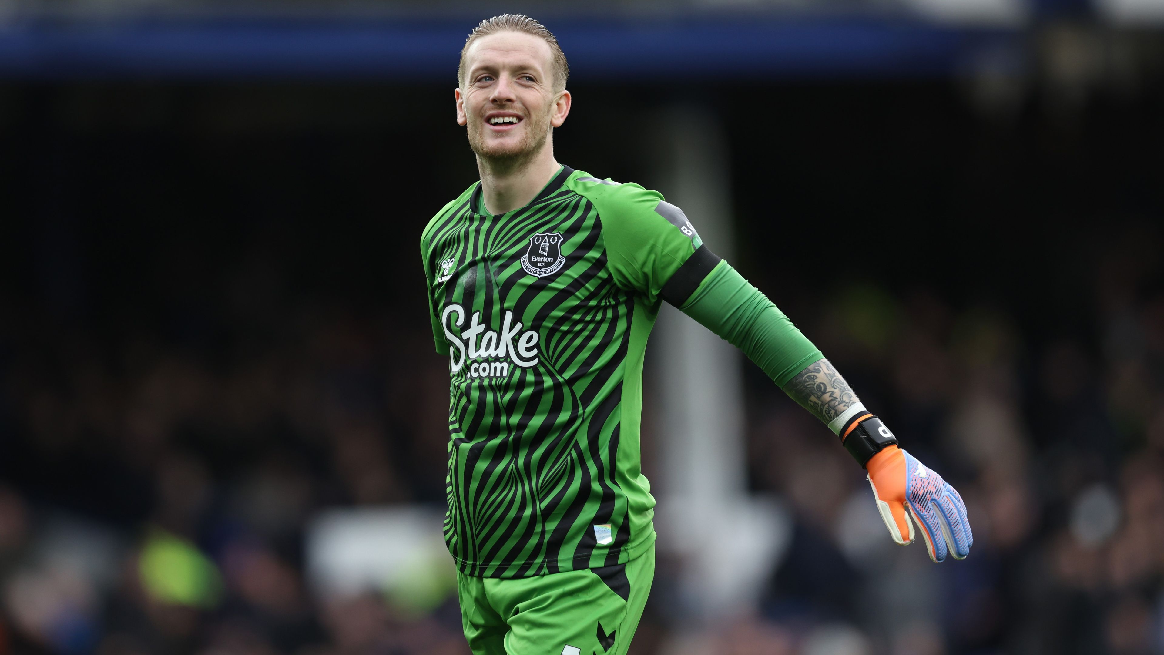 Jordan Pickford nem hagyja el a liverpooliakat (Fotó: Getty Images)