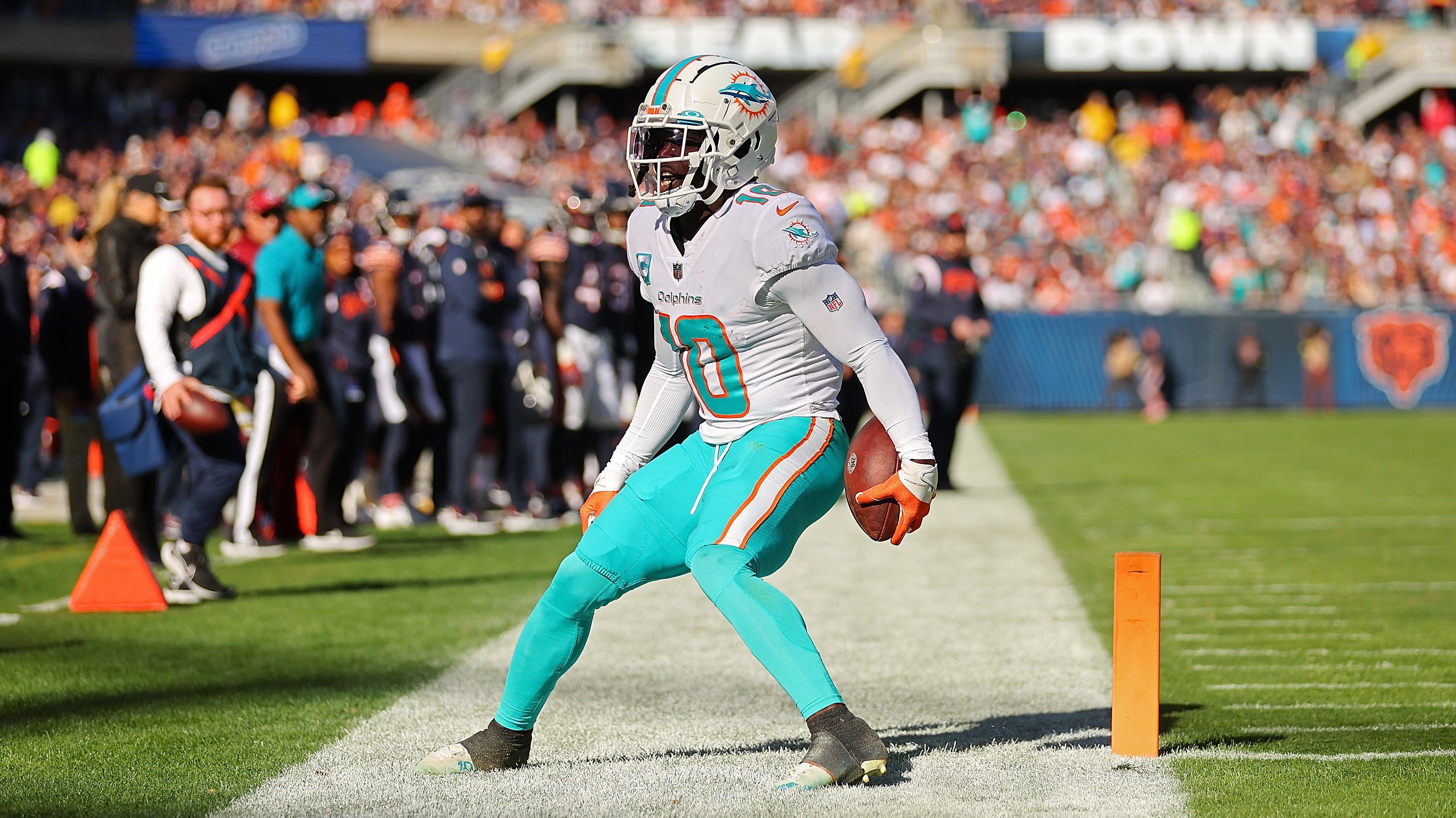 A Miami Dolphins játékosa, Tyreek Hill szinte egész évben tarthatatlan volt