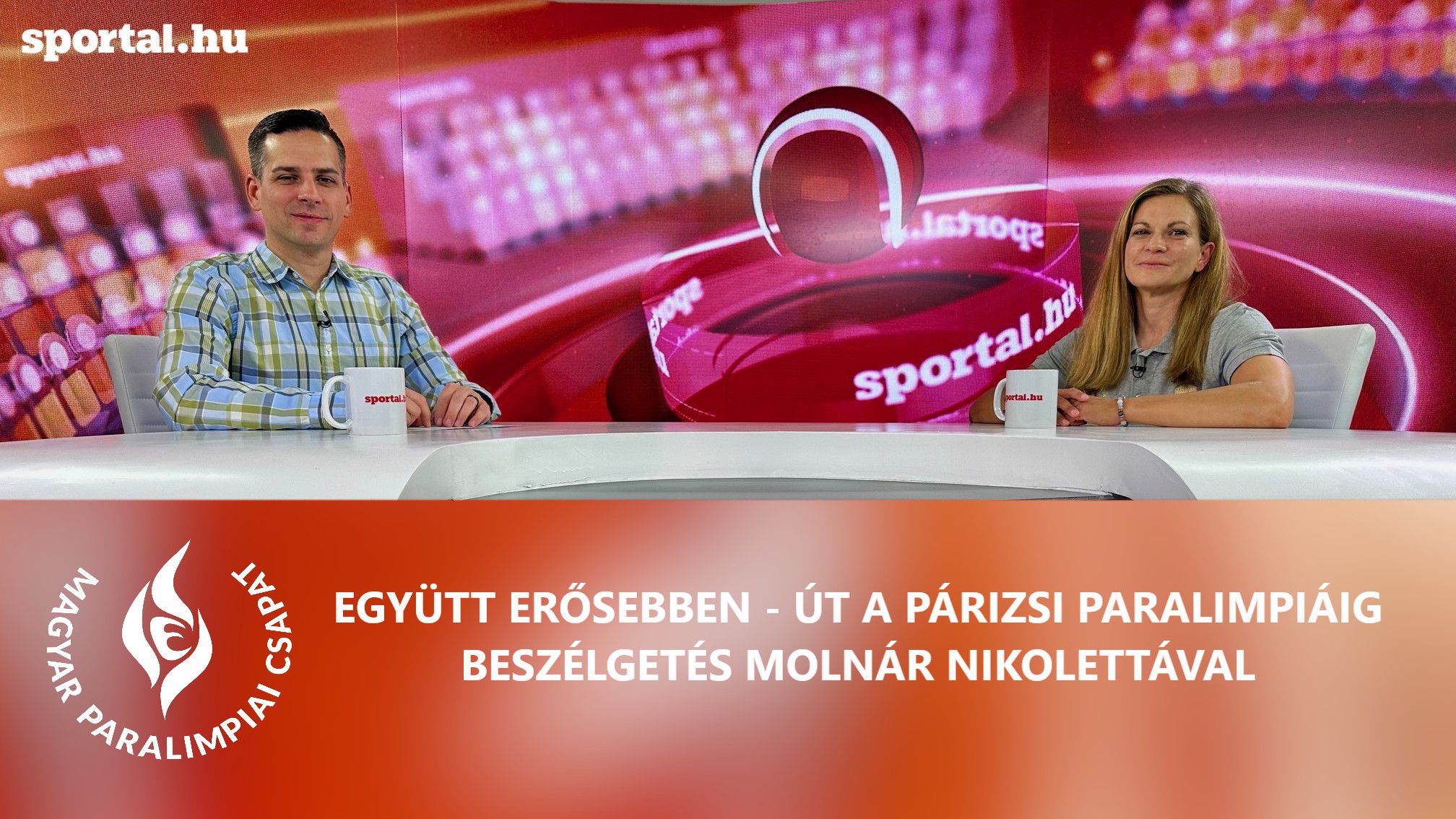 A Sportal Tv stúdiójában: Molnár Nikoletta
