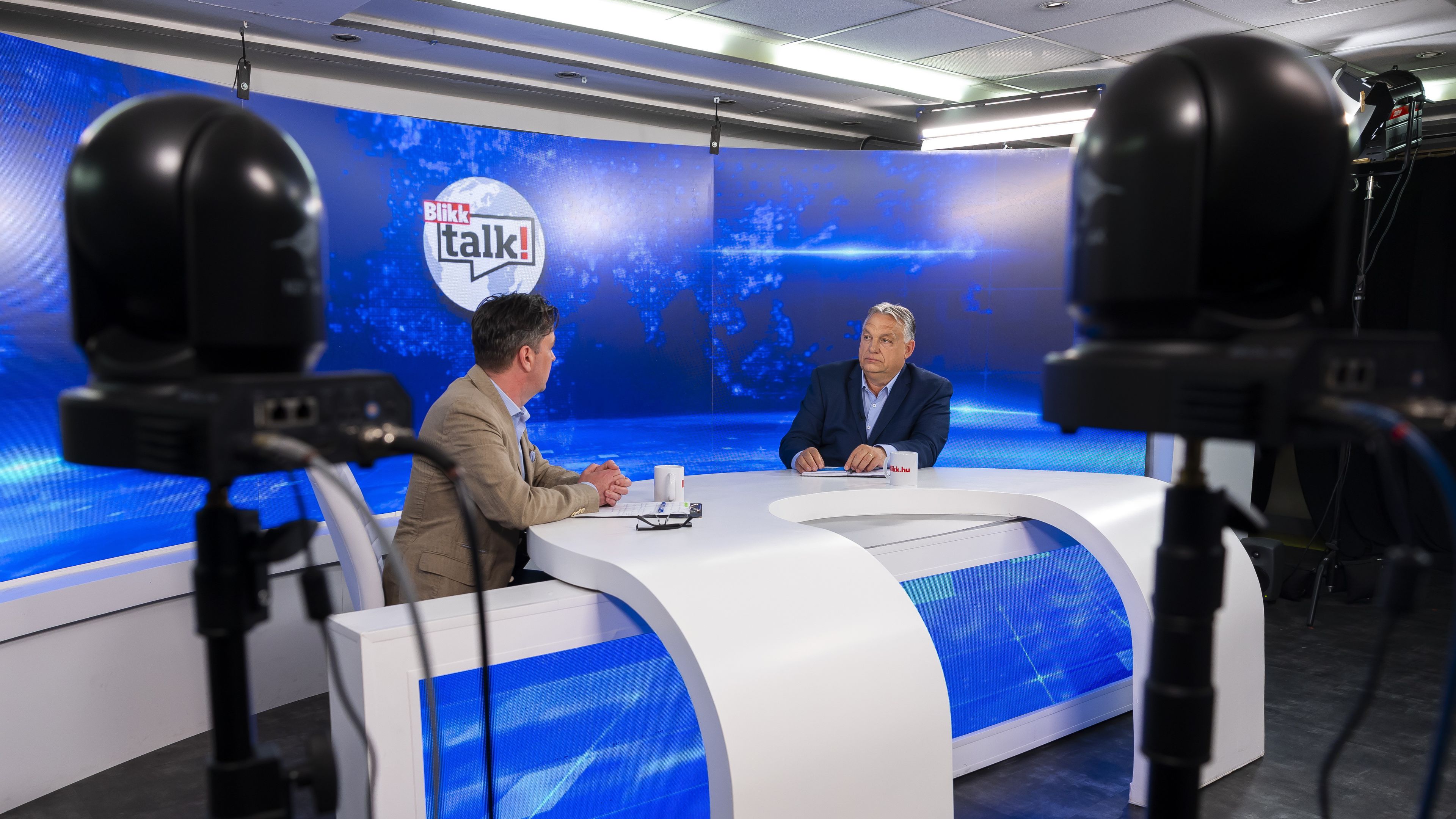 Hiába próbált a házigazda konkrét eredményeket „kipasszírozni” a miniszterelnökből, Orbán ellenállt (Fotó: Czerkl Gábor)