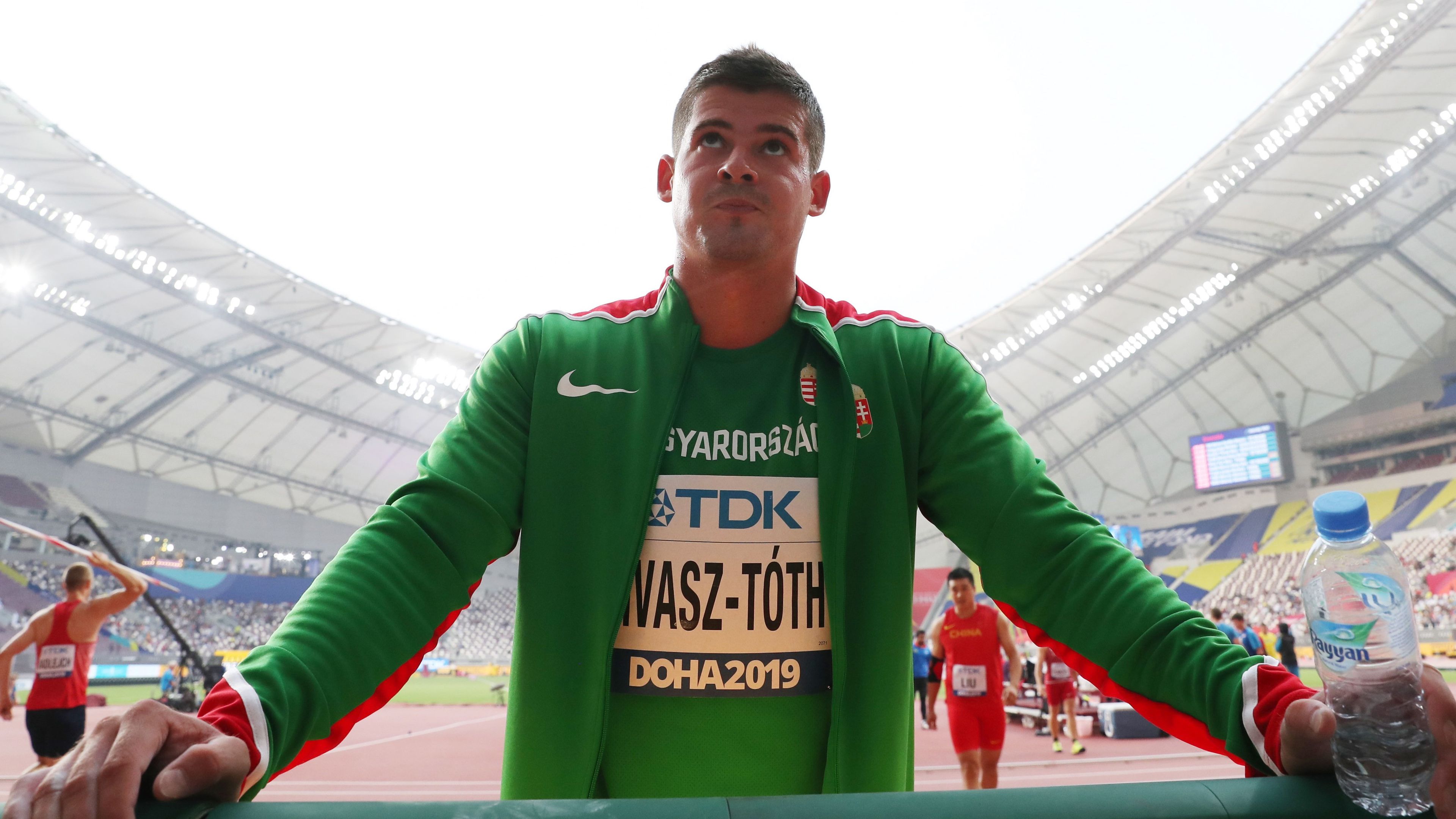 Rivasz-Tóth Norbert második helyen végzett gerelyhajításban a madridi ezüst kategóriás nemzetközi atlétikai versenyen. (Fotó: MTI/EPA/Valdrin Xhemaj)