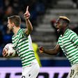 Két gólszerző egy képen: Varga Barnabás és Yusuf (Fotó: MTI/Szigetváry Zsolt)
