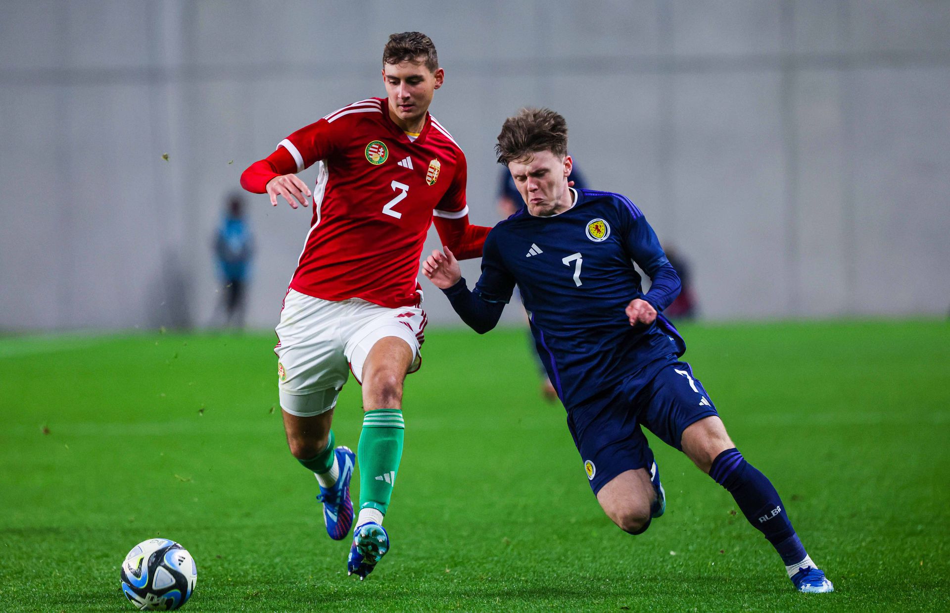 Munkában Skócia ellen az U21-es magyar válogatottban Fotó: Getty Images