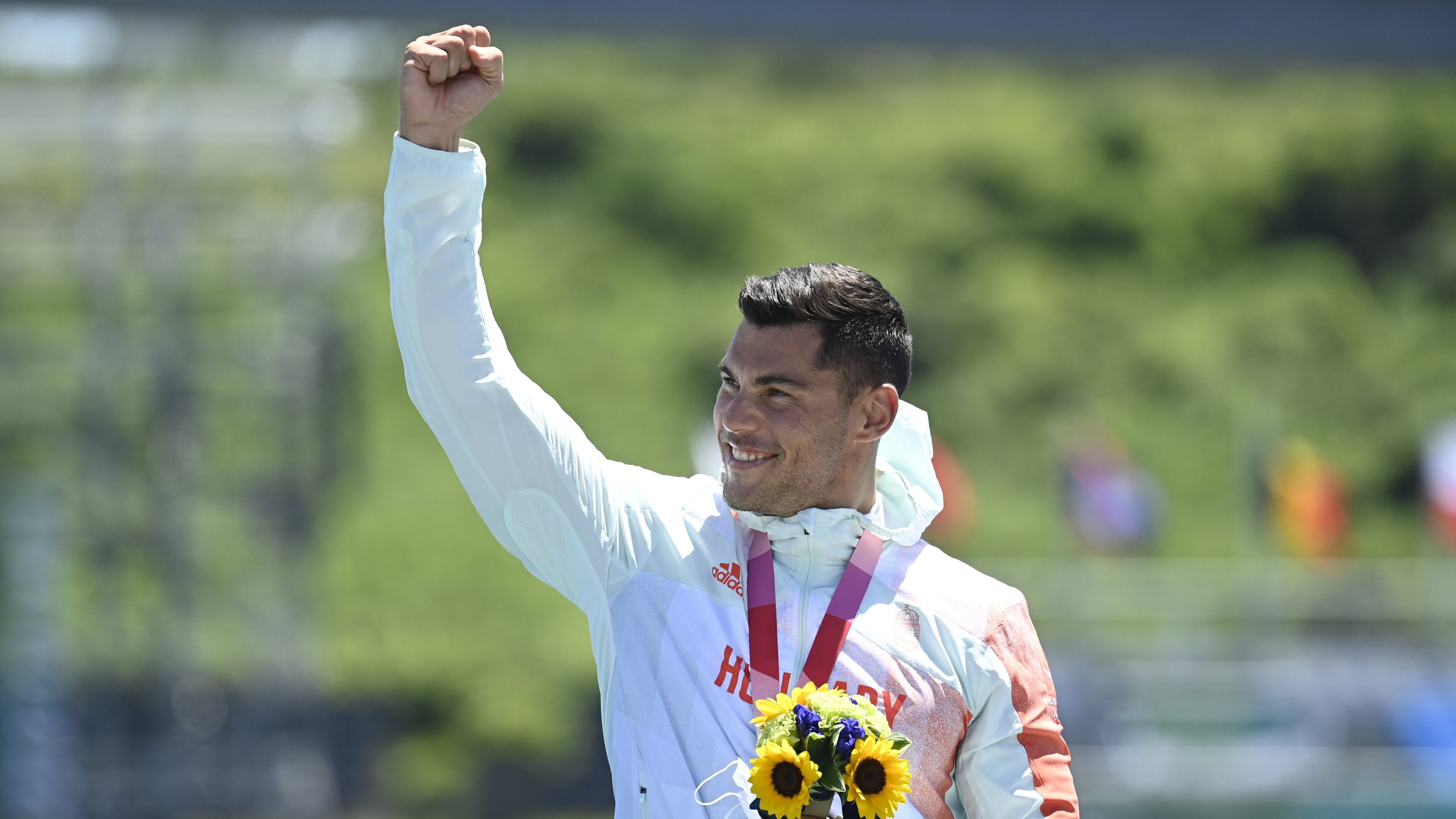 Tótka Sándor a tokiói olimpián nyert aranyérmet (Fotó: MTI)