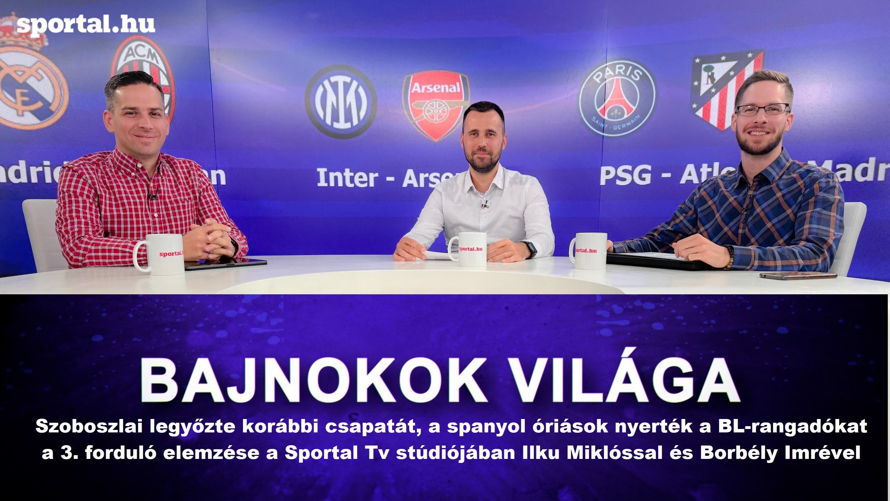 A Sportal Tv stúdiójában: Cselleng Ádám, Ilku Miklós és Borbély Imre