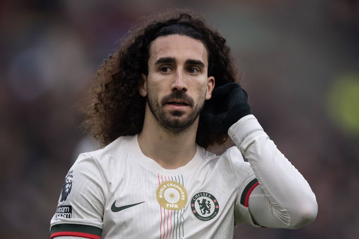 Marc Cuccurella a Barcelona elleni Bajnokok Ligája összecsapást megelőzően beszélt a Chelsea sajtótájékoztatóján