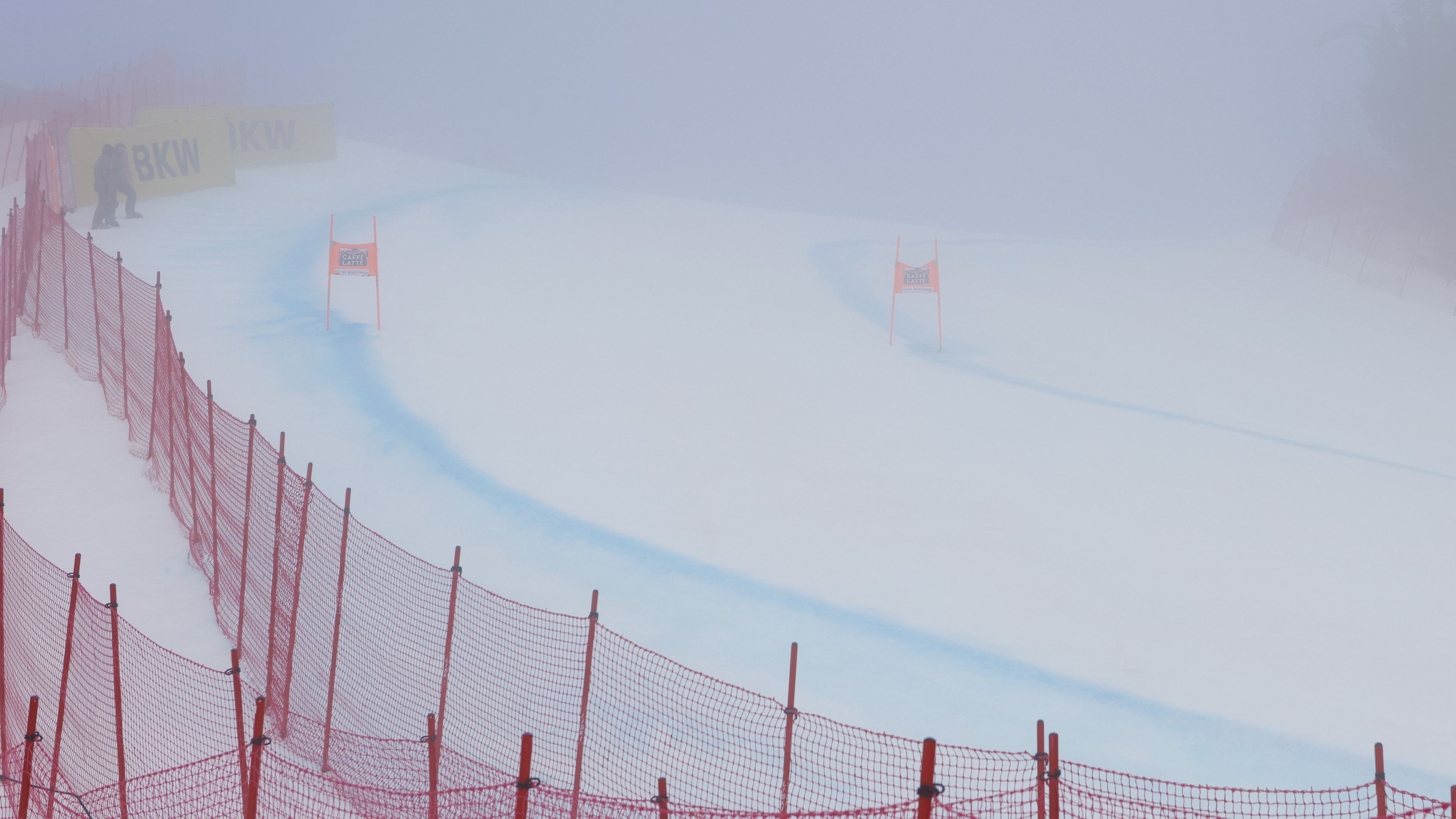 Feloszlott a köd, de így is elhalasztották a szombatra tervezett lesikló futamot (Fotó: Getty Images)