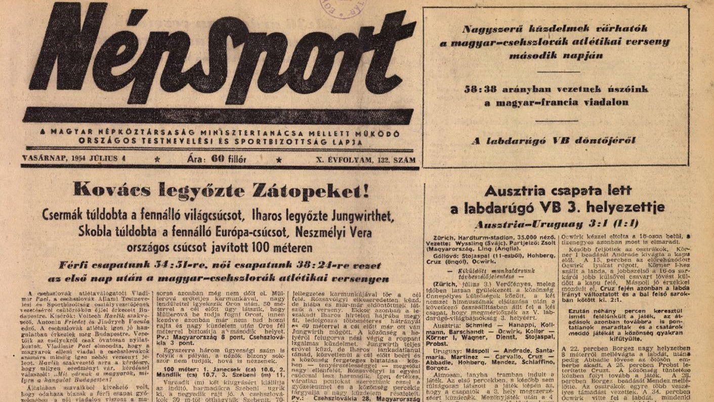 Mai szemmel döbbenetes címlap: nem az esti magyar–nyugatnémet vb-döntő áll a fókuszban