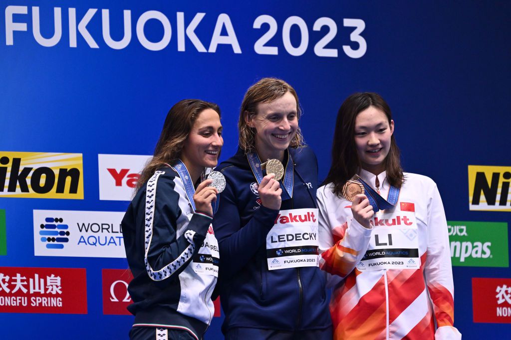 Katie Ledecky 15. egyéni világbajnoki címét szerezte (Fotó: Getty Images)