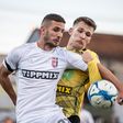 Bedi Bencére (fehérben) és társaira a Szeged ellen is kemény harc vár (Fotó: vidi.hu)