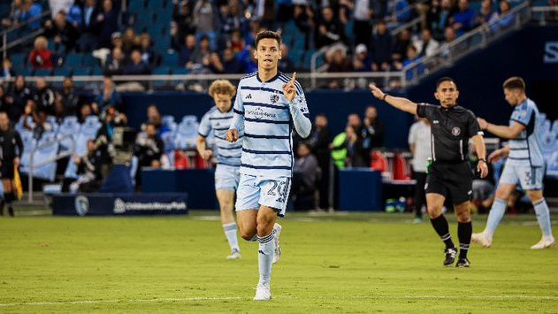 Sallói Dániel pályafutása nyolcadik gólját jegyezte a US Open-kupában (Fotó: Sporting Kansas City/Twitter)