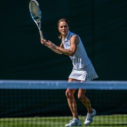 A teniszkirállyal ütögetett a walesi hercegné Wimbledonban