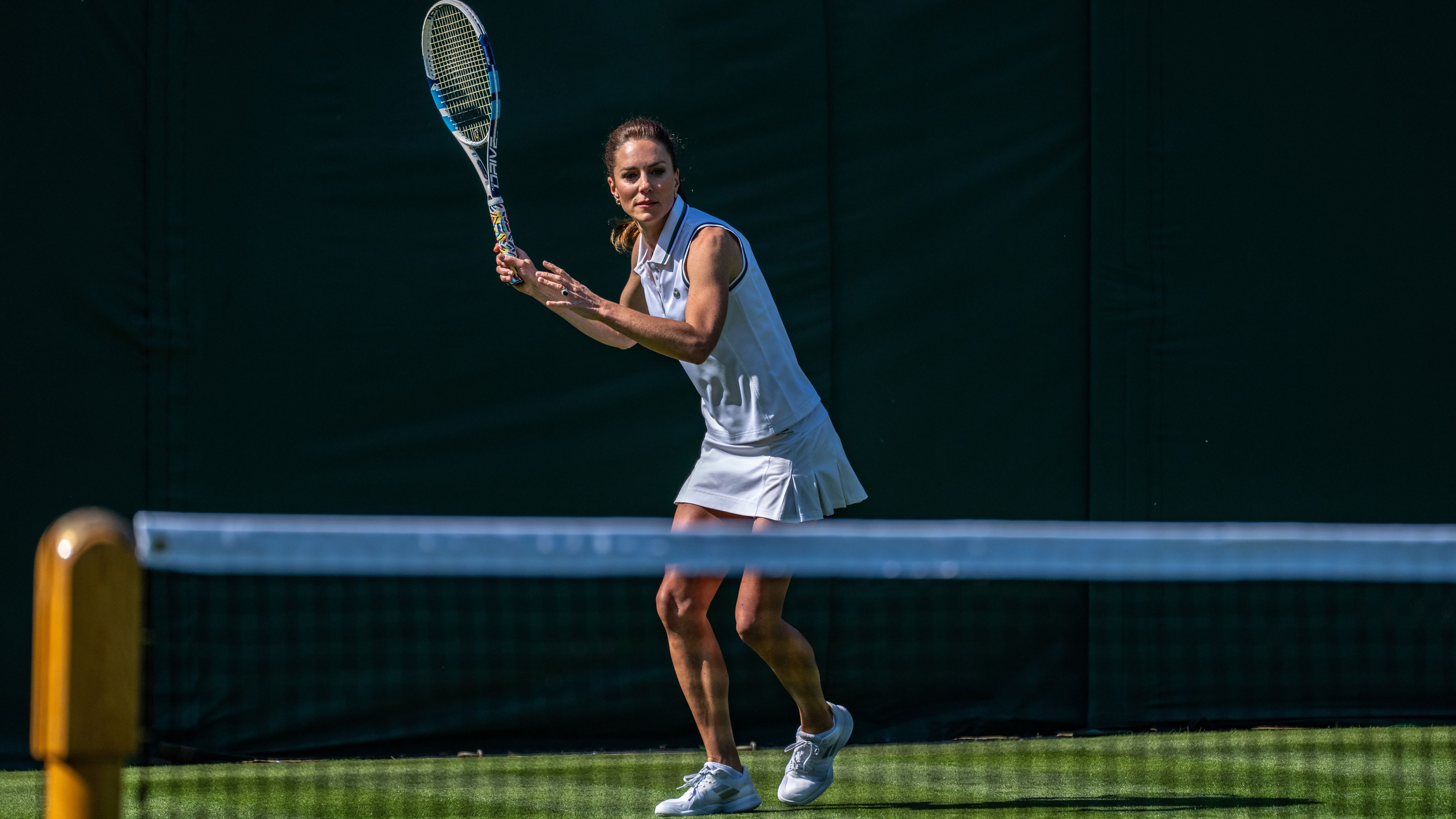 A teniszkirállyal ütögetett a walesi hercegné Wimbledonban