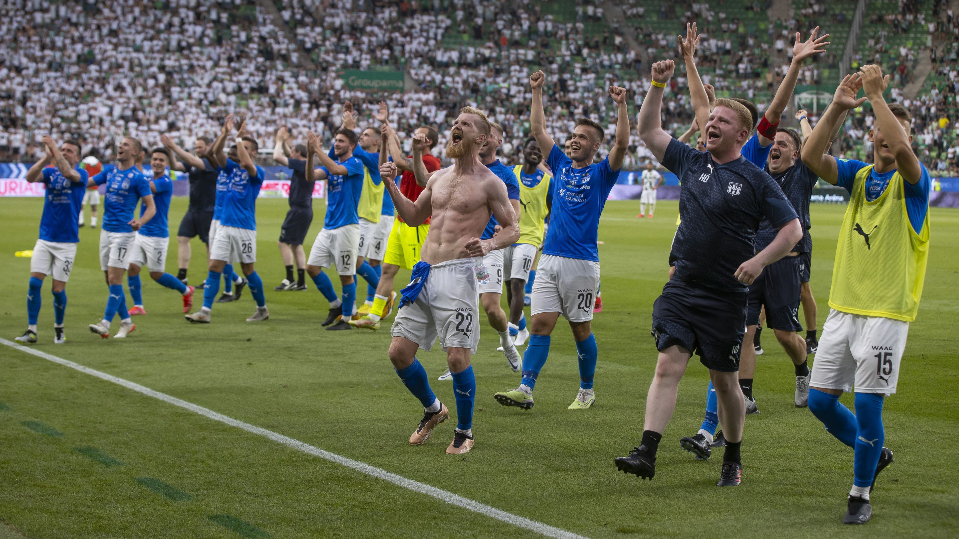 A Klaksvík gól nélküli döntetlent játszott hazai pályán a svéd bajnokkal, így minden esélye megvan a továbbjutásra a jövő heti visszavágó előtt Fotó: Czerkl Gábor