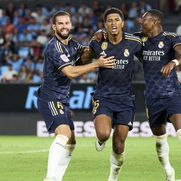 Jude Bellingham (középen) szerezte a Real Madrid győztes gólját