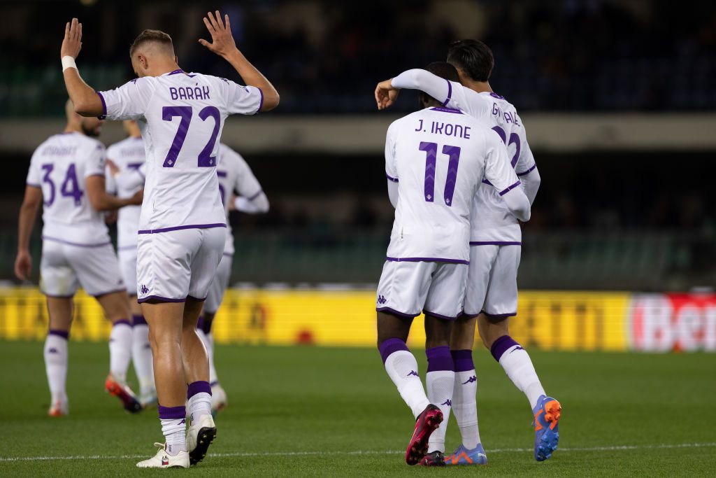 Antonín Barák január végéig még a Verona futballistája volt, most a Fiorentina játékosaként volt eredményes egykori csapata ellen (Fotó: Getty Images)