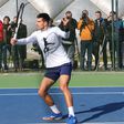 Novak Djokovics edzés közben