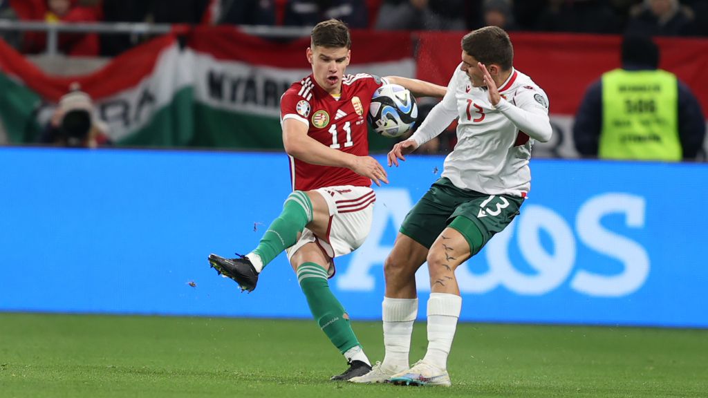 A magyar válogatott esélyt sem adott Bulgáriának, és imponáló magabiztossággal 3–0-ra megynerte az első Európa-bajnoki selejtezőjét. Fotó: Zsolnai Péter