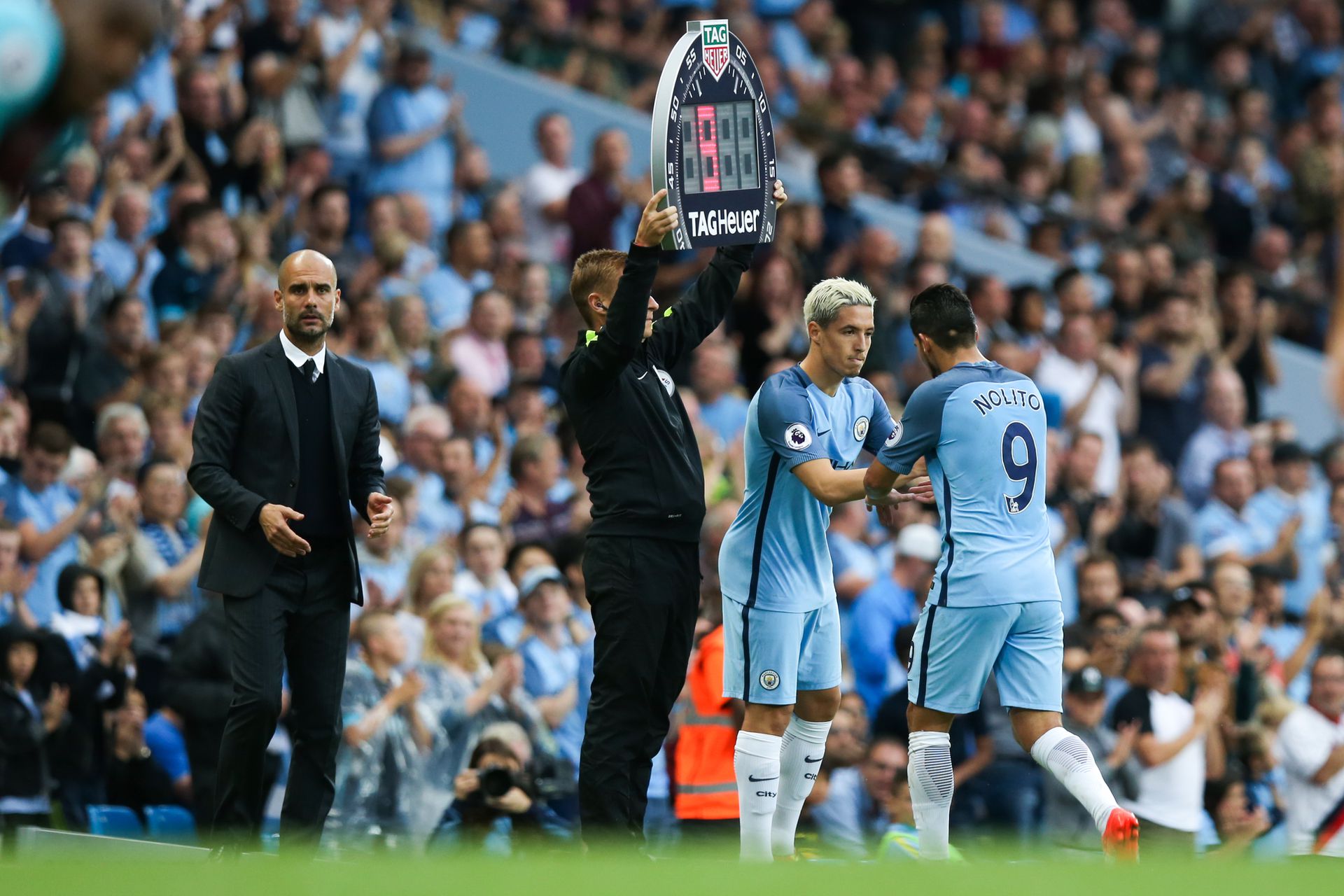 Samir Nasri és Pep Guardiola 2016-ban dolgozott együtt (Fotó: Getty Images)