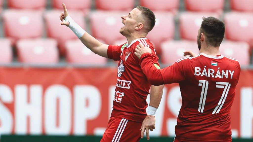 Dzsudzsák Balázs és Bárány Donát ketten együtt tizenöt gólt szereztek ebben az idényben. (Fotó: dvsc.hu)
